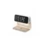 LUMIX-15 MULTIFUNCTION LED ALARM CLOCK W 15W WIRELESS CHARGER, WHITE PROMATE