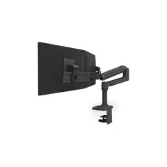 LX DESK DUAL DIRECT ARM 25IN MIS-D 10Y W MATTE BLACK