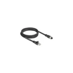 M12 cable X-coded 8 pin socket to RJ-45 plug, Cat.5e S FTP