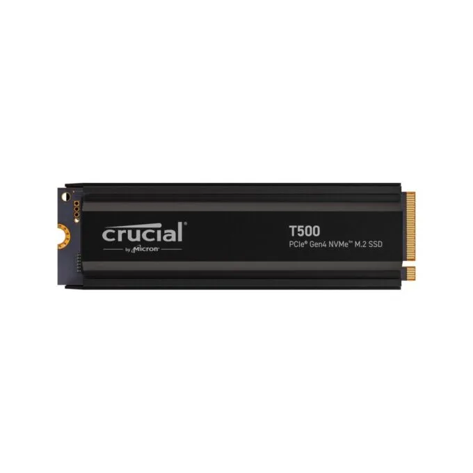 M.2 NVMe PCIe 4.0 x4 SSD - Crucial T500 - 1TB with Heatsink — image 1