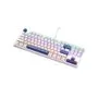 Machenike K500B-B87 White-Blue Wired Gaming Keyboard 87 Blue Switch