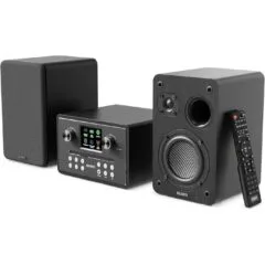 Majority Mini HiFi - HOMERTON - 2xSpeakers CD BT USB FM iRadio 60W Black