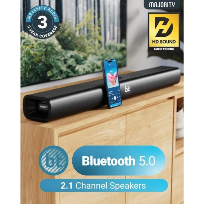 Majority Soundbar - NAGA 40 - 80W 2.1 3D Sound Built-in Sub — image 4