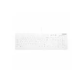 Medical Disinfectable Keyboard - AK-C8112 - Wired White, Full Layout, IP68 Membrane / Autoclavable Cover