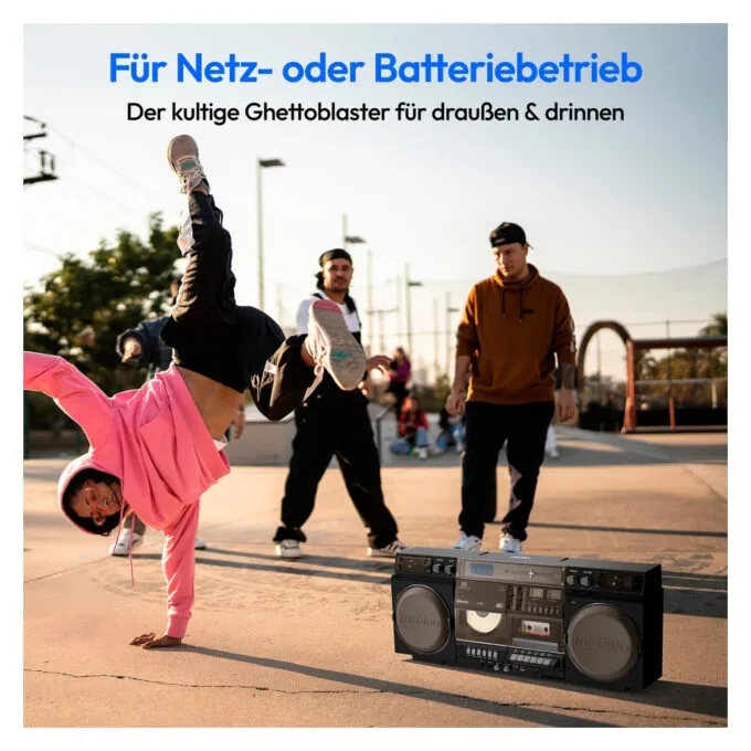 Medion LIFE® P66538 Retro-Boombox schwarz — image 3