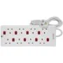 Mercury 8-Gang Power Extension 2.0m with Switches & Surge Protection 429.797UK
