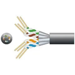 Mercury CAT6A FTP Outdoor Network Cable OFC 305m - 808.034UK - Grey