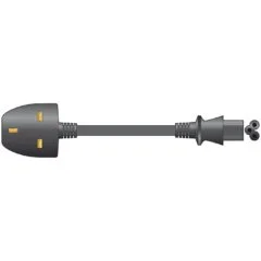 Mercury Laptop Clover Power Lead - 114.043UK - Black 3A 2m