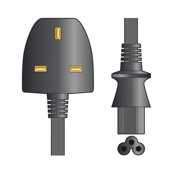 Mercury Laptop Power Cable - 114.041UK - Black 3A 1m — image 2