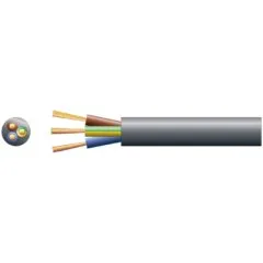 Mercury Mains Power Cable - 804.344UK - 3-Core 10A 1.0mm 100m Black
