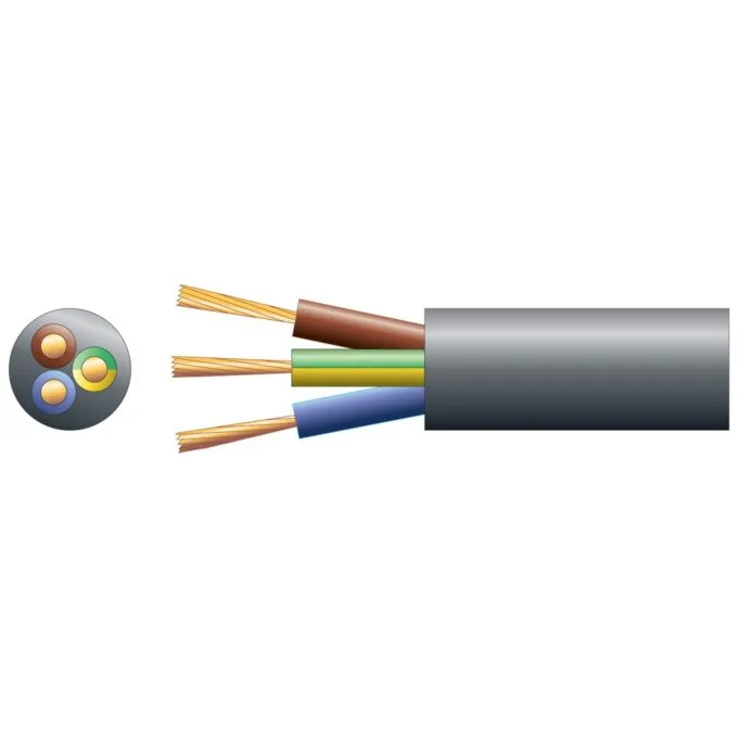Mercury Mains Power Cable - 804.350UK - 3-Core 15A 1.5mm 100m Black — image 2