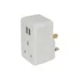 Mercury PlugThroug UK Mains Adaptr - 429.690 - DualUSB