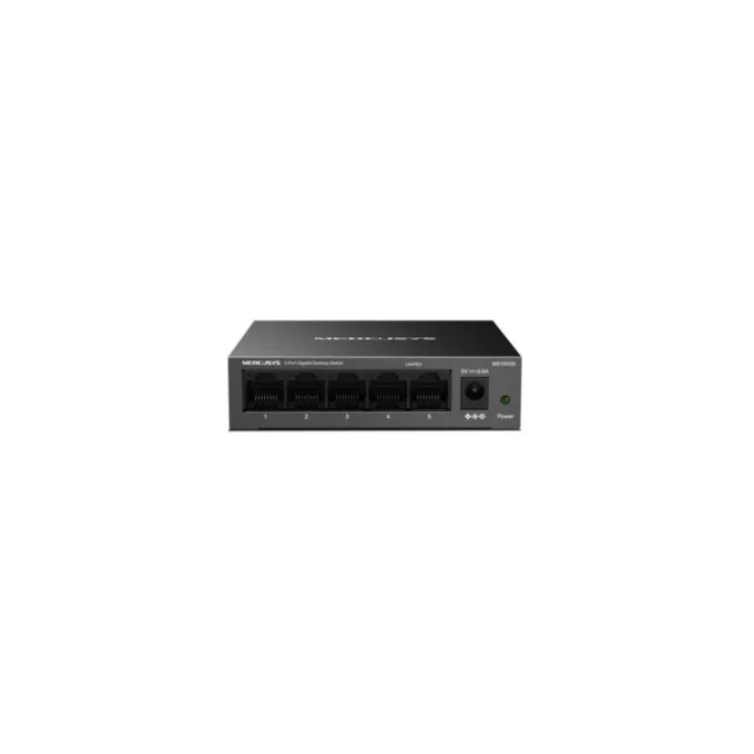Mercusys MS105GS - 5-Port Gigabit Unmanaged Switch (10/100/1000 Mbps), Metal Case, Desktop/Wall-Mount — image 1