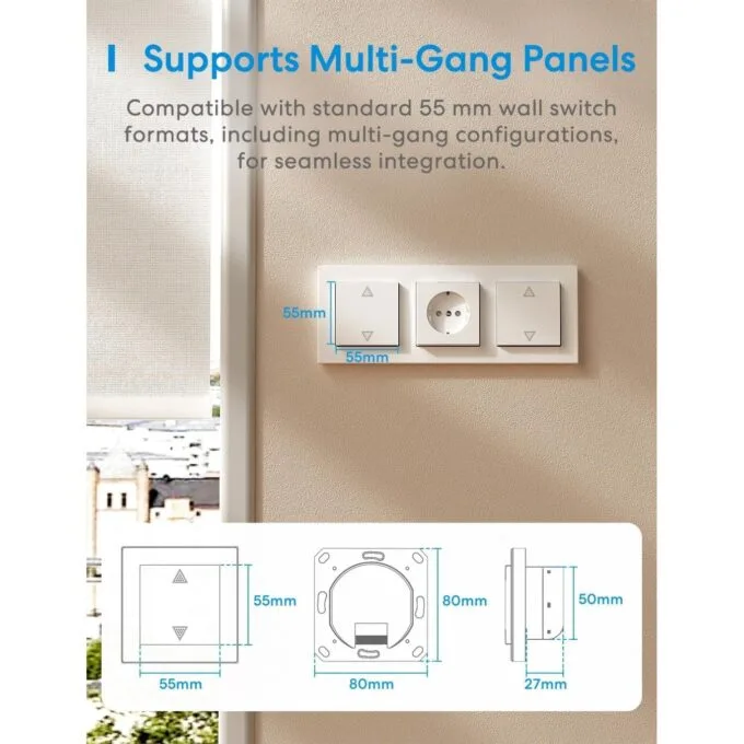 Meross Homekit Smart Wi-Fi Roller Shutter 5A Mechanical - MRS105 - — image 2