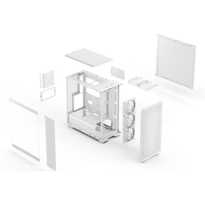 Midi Fractal Epoch White TG RGB Clear Tint - Mid Tower PC Case — image 9