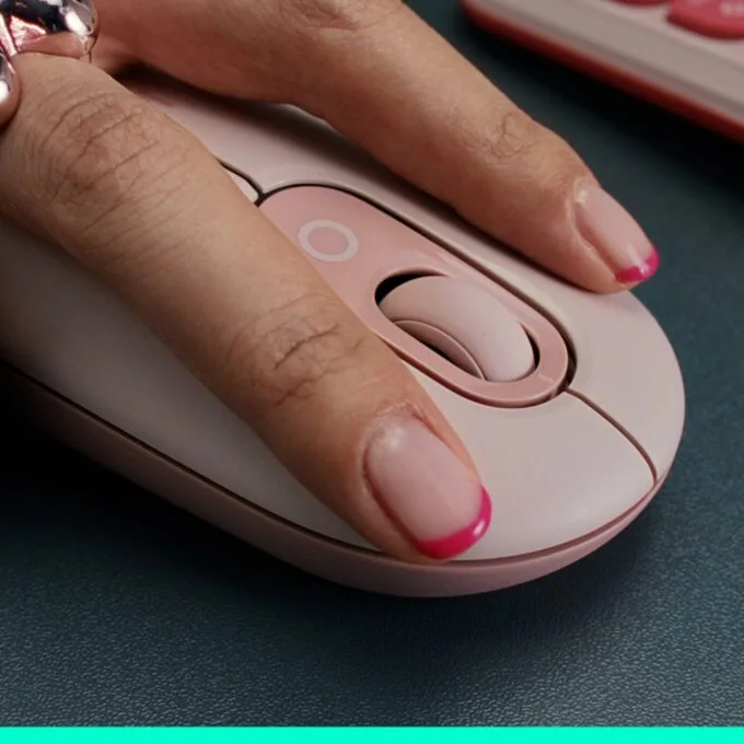 Mouse Logitech Pop Mouse Wireless Lilac - 910-007414 - Ambidextrous, Bluetooth, 4 Buttons, Silent Click — image 2