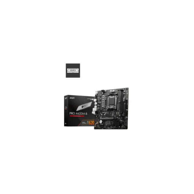 MSI A620M-B Pro - AM5 Micro-ATX Motherboard - DDR5, 2x DIMM, up to 128GB, PCIe 4.0, 2.5Gb LAN — image 1