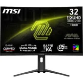 MSI MAG 321CUPDFDE - 31.5-inch Curved 4K UHD 160Hz (1500R) VA Gaming Monitor, 0.5ms, DisplayHDR 400, Black