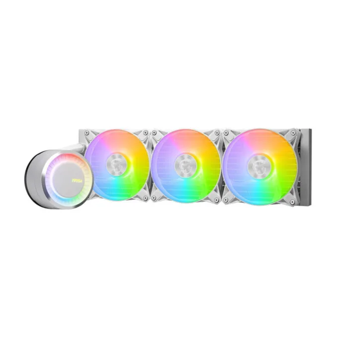 MSI MAG CORELIQUID E360 - 360mm AIO Liquid CPU Cooler - 3x120mm Fans, Rotatable Blockhead — image 3