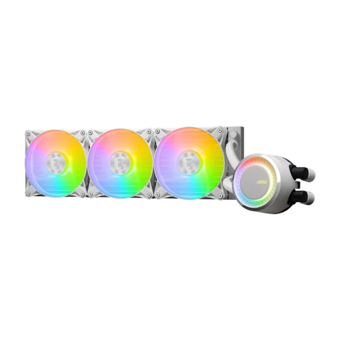 MSI MAG CORELIQUID E360 - 360mm AIO Liquid CPU Cooler - 3x120mm Fans, Rotatable Blockhead — image 4