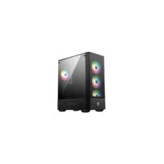 MSI MAG FORGE 112R - Mid Tower PC Case - Black, Tempered Glass Side Panel, ARGB, ATX/mATX/Mini-ITX