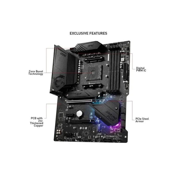 MSI MPG B550 GAMING PLUS AM4 AMD B550 ATX Motherboard — image 3