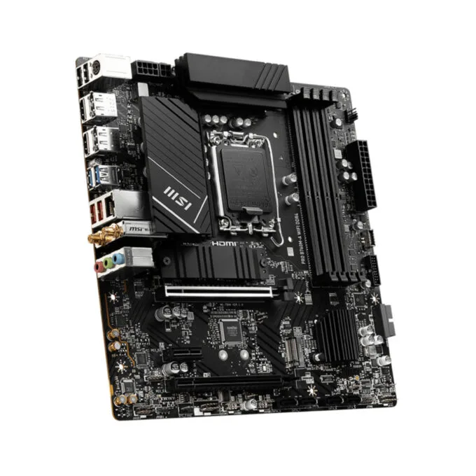 MSI PRO B760M-A WIFI DDR4 - LGA1700 Micro-ATX Motherboard, Wi-Fi, DDR4, Max 128GB — image 4