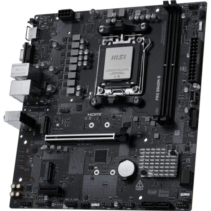 MSI PRO B840M-B AM5 Micro-ATX Motherboard - DDR5 128GB PCIe 4.0 2.5Gb LAN — image 4