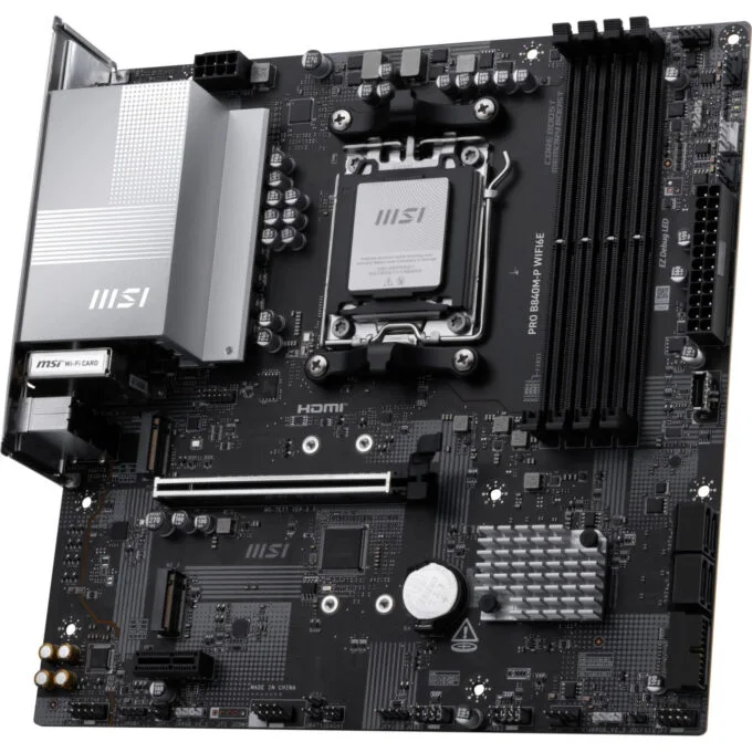 MSI PRO B840M-P WIFI6E AM5 Micro-ATX DDR5 256GB PCIe4 WiFi6E 2.5G LAN RGB — image 3