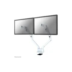 Neig-. Schwenk-und Drehbare Tischhalterung für zwei Flachbildschirme bis 32' 2x 8KG White Neomounts