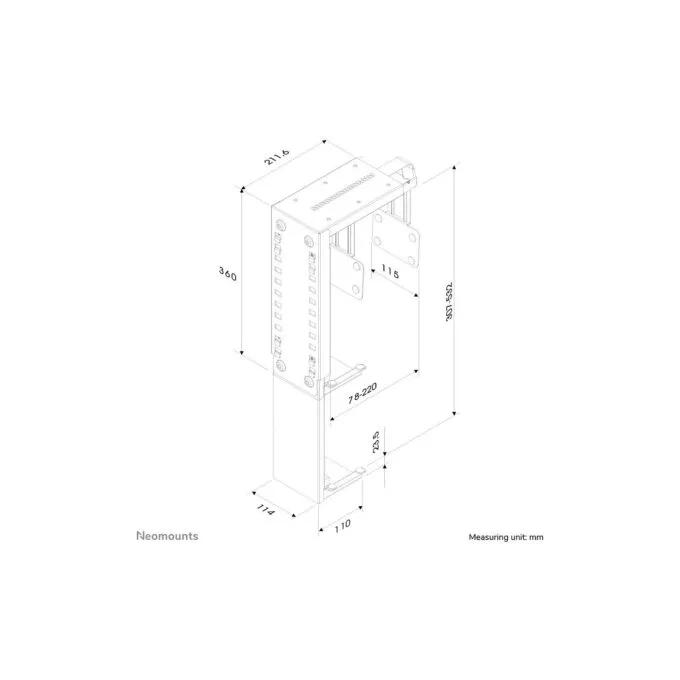 Neomounts Universeller PC-Halter 30KG CPU-D100BLACK — image 3