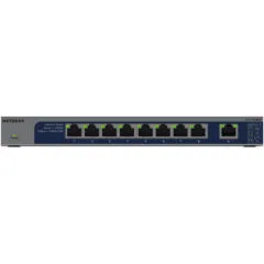 NETGEAR GS108MX - 8x Gigabit + 1x 10G Copper Unmanaged Switch - Metal, Fanless, Rackmount Capable