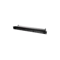 NP0048 CAT.6 PATCH PANEL 24 PORTS SHIELDED, 19 INCH RACK MOUNT, BLACK, PRIMELINE, LOGILINK