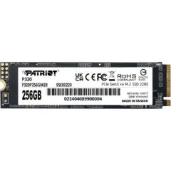 Patriot M.2 NVMe SSD - P320 - 256GB (M.2 2280), PCIe 3.0 x4, NVMe 1.3, 2200 MB/s Read
