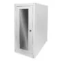 PC cabinet for computer cases with glass front door - Digitus - incl. castor group - Grey RAL 7035