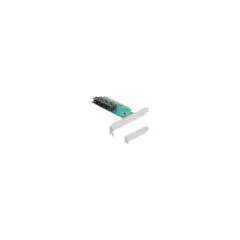 PCI Express x16 Karte zu 4 x intern SFF-8643 NVMe - Bifurcation - Low Profile Formfaktor
