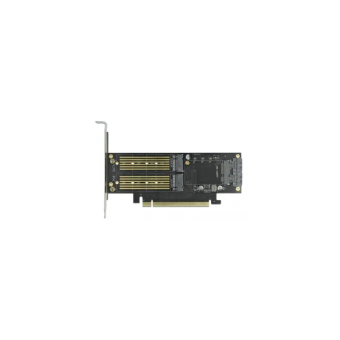 PCIe x16 Card - 1 x M.2 Key B + 1 x NVMe M.2 Key M + 1 x mSATA, Interface Card — image 3