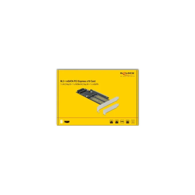 PCIe x16 Card - 1 x M.2 Key B + 1 x NVMe M.2 Key M + 1 x mSATA, Interface Card — image 5