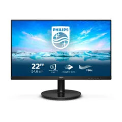 Philips 222V8LA - 21.5" (54.6 cm) Full HD VA Monitor, 75Hz, 4ms, HDMI 1.4 & DP 1.2, Black