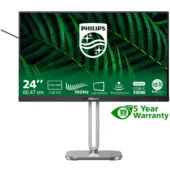 Philips 24B2G5301 - 23.8in (60.5cm) IPS FHD Monitor - USB-C PD100W, HDMI & DP, 4ms, 60Hz, Black