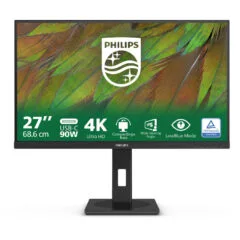 Philips 27B1U3900 - 27-inch 4K UHD IPS Monitor, USB-C 90W PD, 2xHDMI + DP1.4, Ergonomic Lift Stand, Black