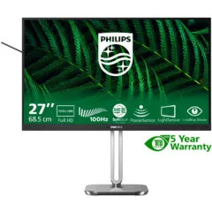 Philips 27B2G5200 - 27-inch IPS Full HD Monitor - Anthracite, 100Hz, 4ms, HDMI & DP, USB 3.2 Hub, Height-Adjustable