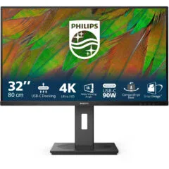 Philips 32B1U3900 - 31.5in 4K UHD VA Monitor, HDMI/DP/USB-C, Black