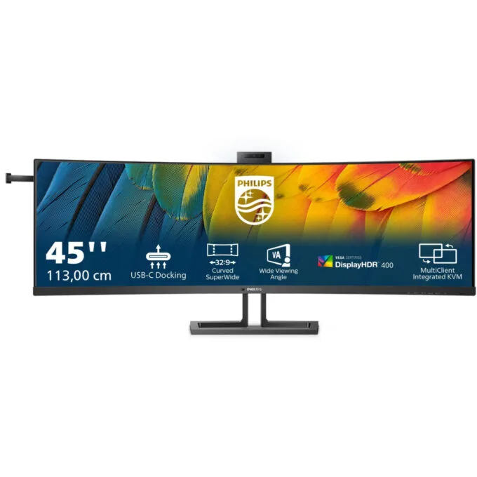 Philips 45B1U6900CH - 44.5-inch UltraWide Curved 5120x1440 DQHD (32:9), 1500R VA LED, 75Hz, USB-C, 2xHDMI+DP - Black — image 1