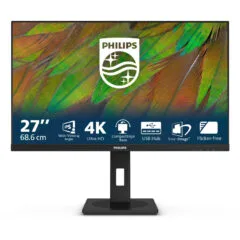 Philips 4K IPS Monitor - 27B1N3800 - 27in, 60Hz, 2xHDMI, DP, USB, Pivot, Black