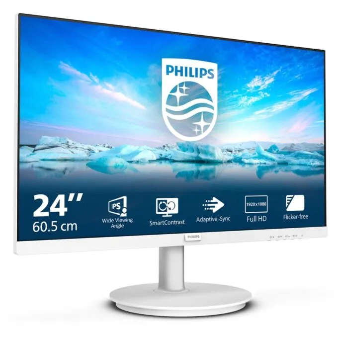Philips 60.5cm (23.8") 241V8AW - IPS panel, 23.8" display, 100Hz, HDMI, White — image 2