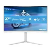 Philips 68.5cm (27.0') Curved White Monitor - 27M2C5201L - 27-inch, 16:9, 1000R curved, 2x HDMI + DP
