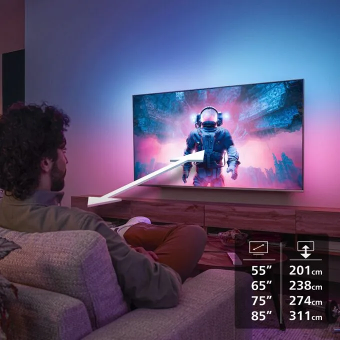 Philips Ambilight Smart TV TitanOS - 85MLED910 - 12 215cm 85' miniLED Ambilight Smart TV TitanOS — image 5