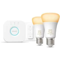 Philips Hue White Ambiance E27 8W Starter Set incl DS - E27, 2x bulbs, Dimmable, Zigbee