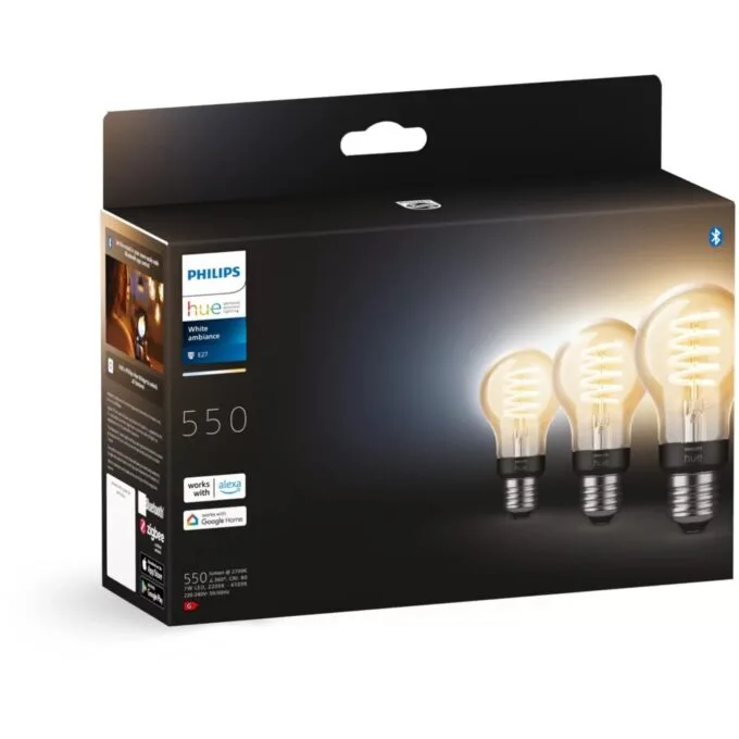 Philips Hue White Ambiance E27 Filament 3-pack - Characteristics — image 3